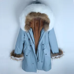 Women's Winter Casual Long Warm Parka With Fox Fur