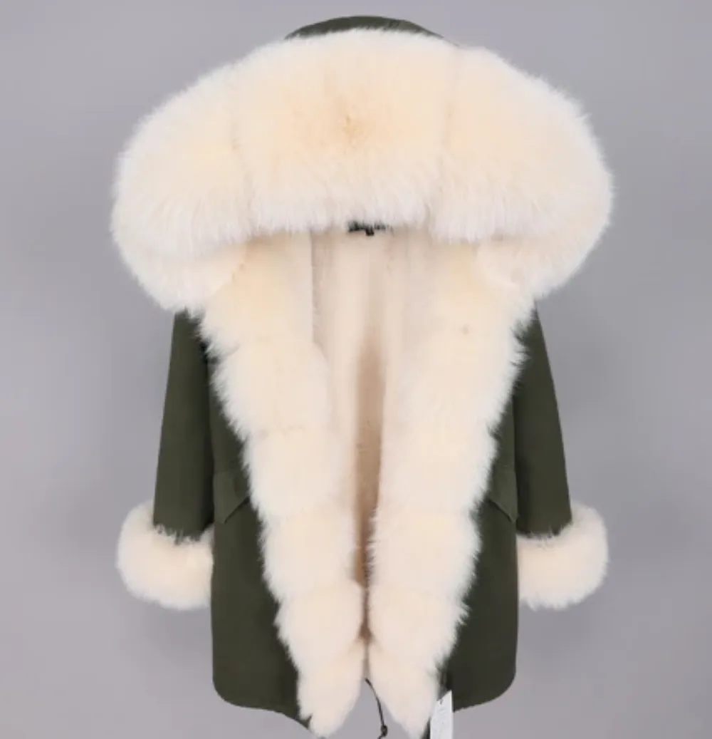 Women's Winter Casual Thick Hooded Long Parka With Fox Fur