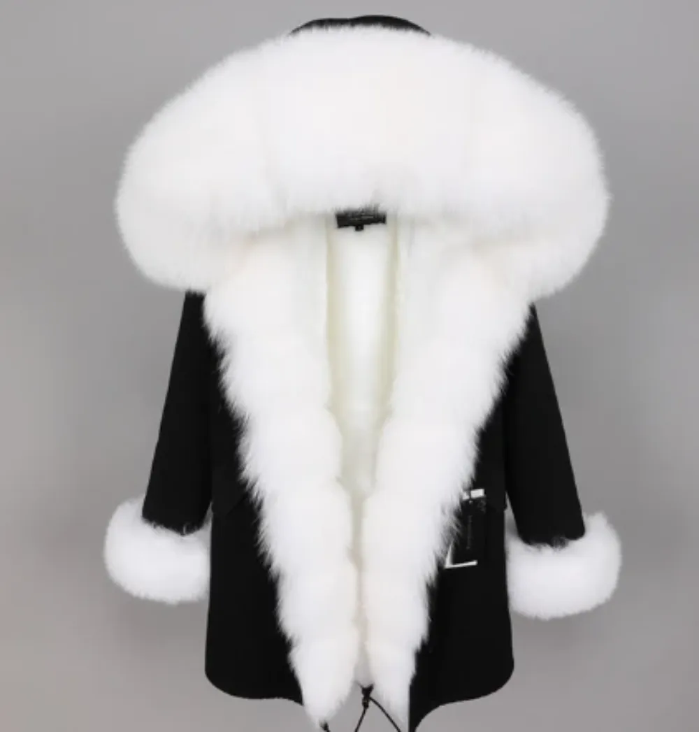 Women's Winter Casual Thick Hooded Long Parka With Fox Fur