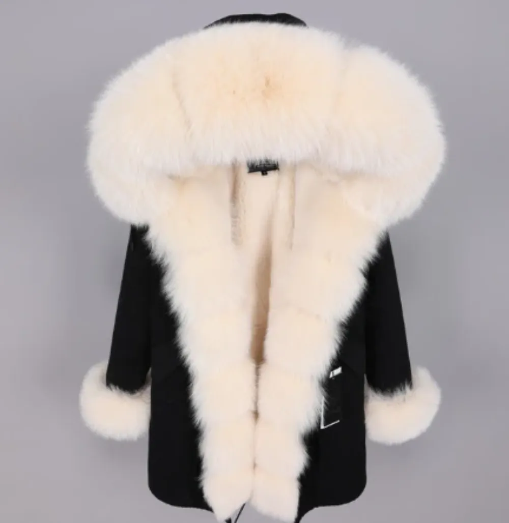 Women's Winter Casual Thick Hooded Long Parka With Fox Fur