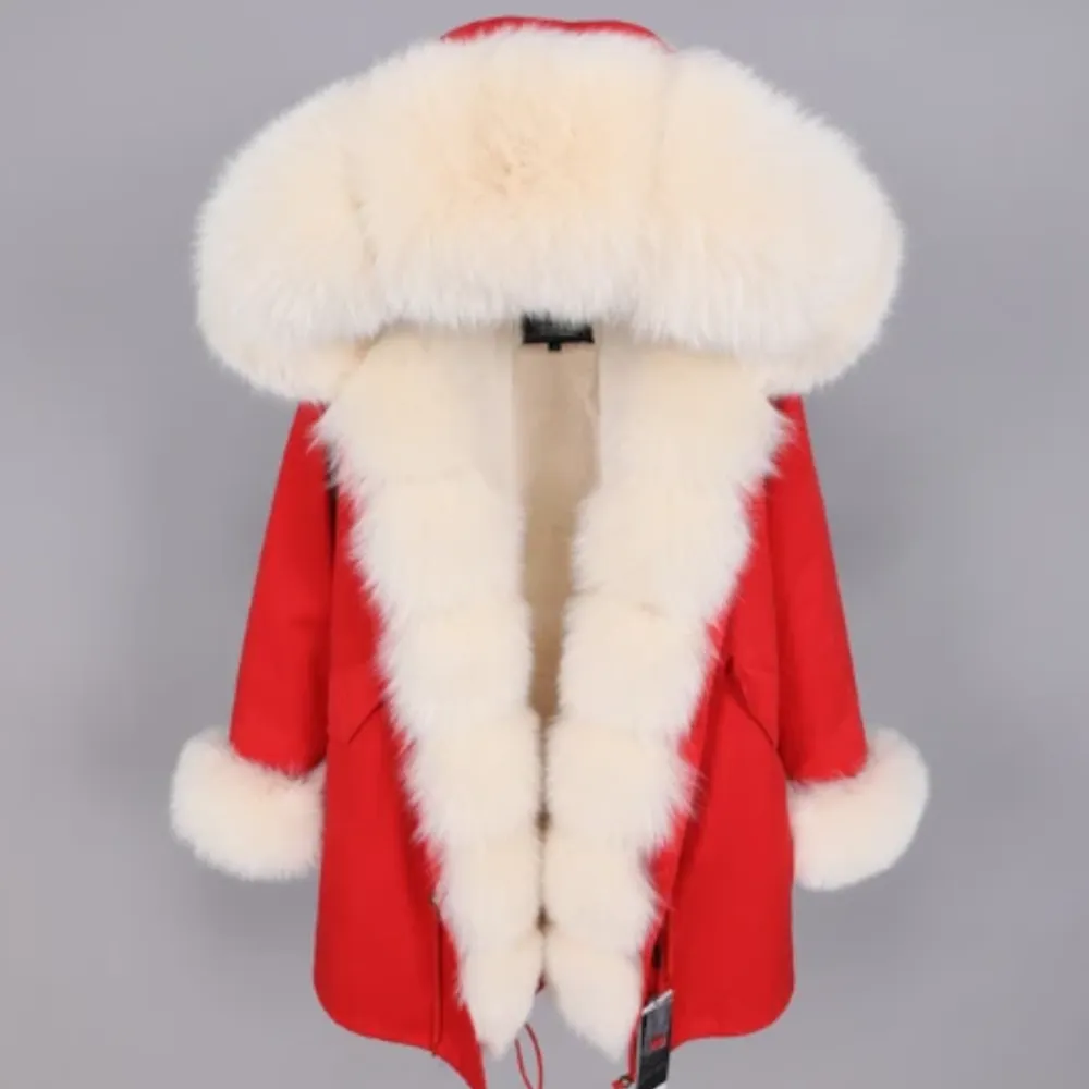 Women's Winter Casual Thick Hooded Long Parka With Fox Fur