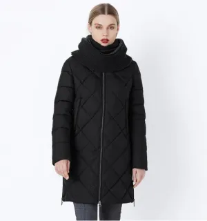 Women's Winter Warm Bio-Fluff Parka With Scarf