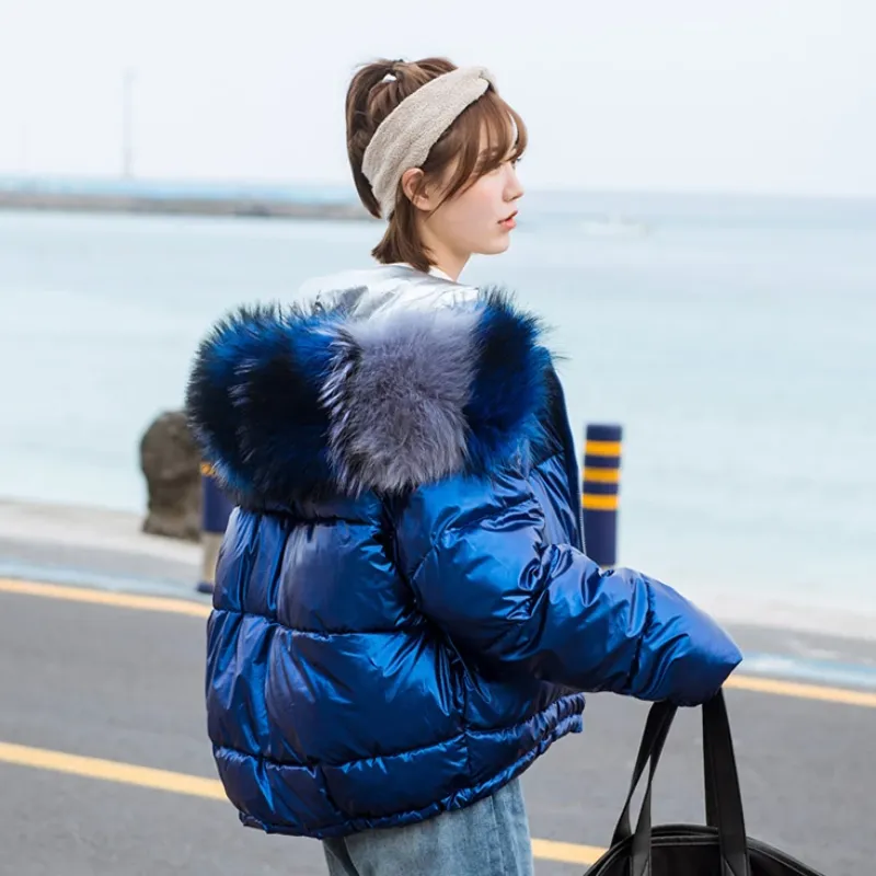 Women's Winter Warm Waterproof Hooded Parka With Fur