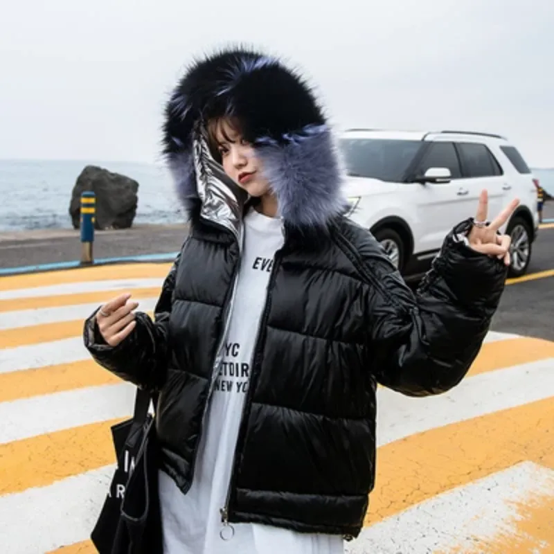 Women's Winter Warm Waterproof Hooded Parka With Fur
