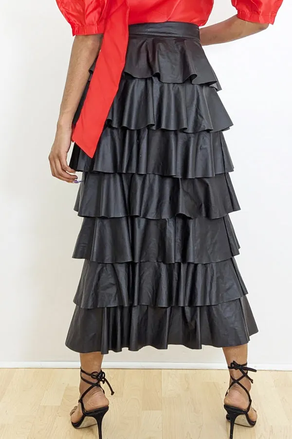 X7069 SKIRT (GRN, BLK)