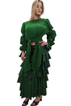 X7069 SKIRT (GRN, BLK)